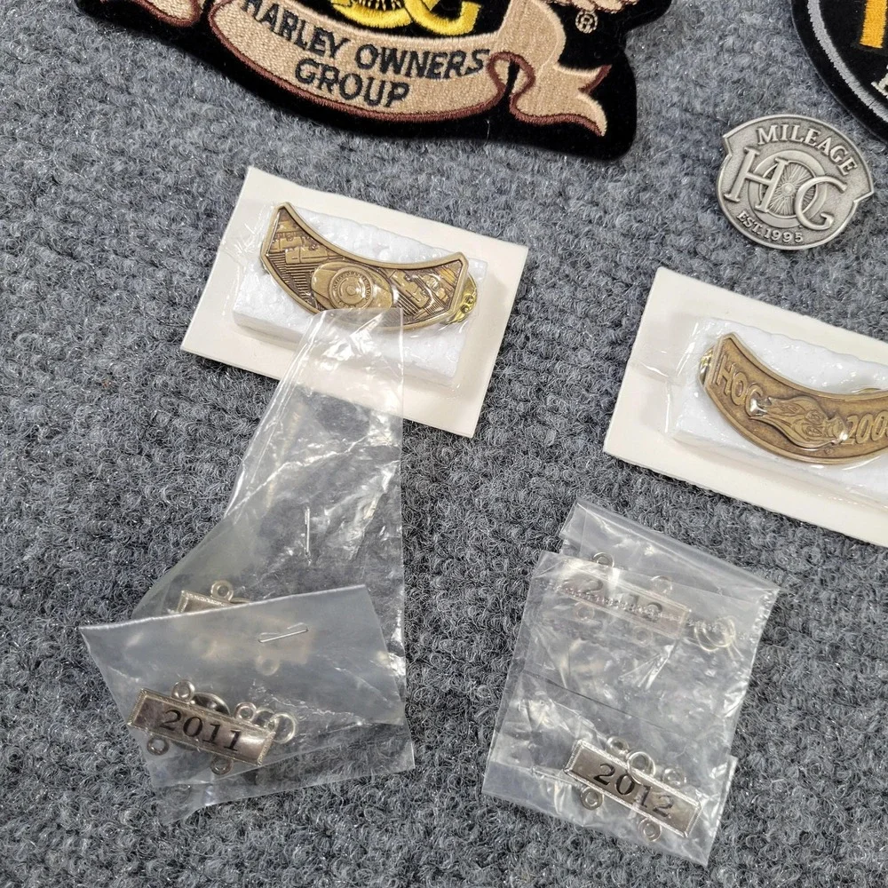 Harley Davidson HOG Owners Group Embroidered Patch‎ Pin Lot Mileage 1993-2014